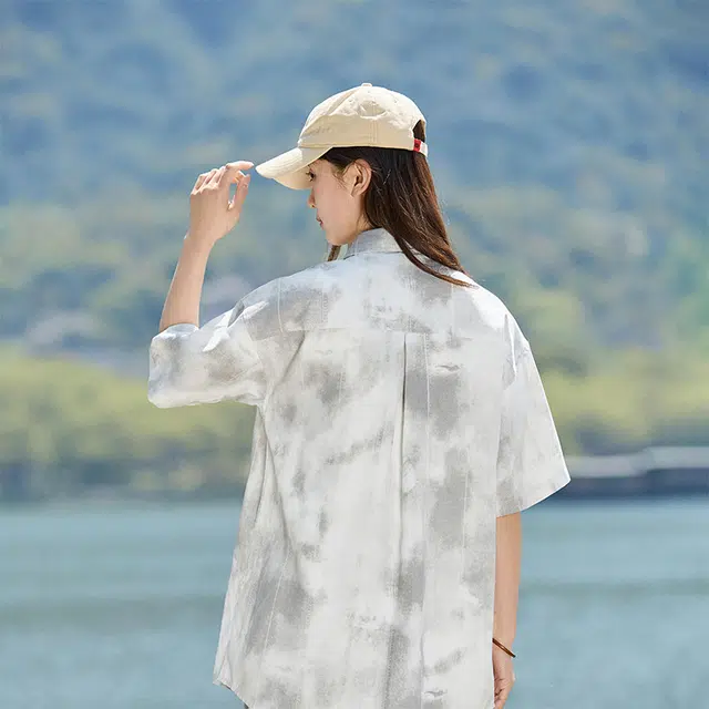 欧迪芬 青春流行工装风休闲炸街穿搭上衣短袖衬衫 女款