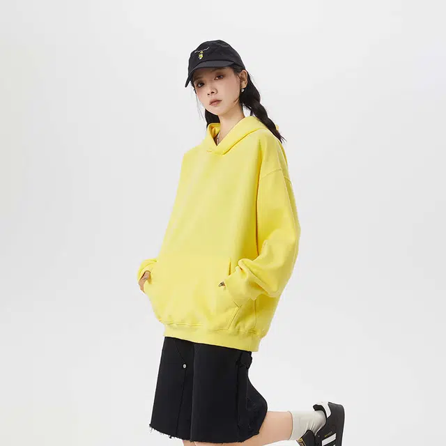 欧迪芬 春秋就百搭宽松日系连帽情侣款休闲外套卫衣 男女同款