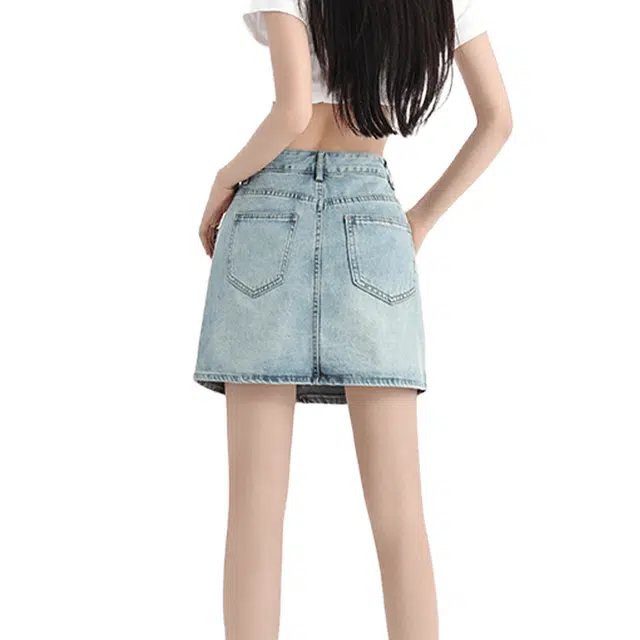 欧迪芬 百搭修身显瘦舒适牛仔短裙 女款