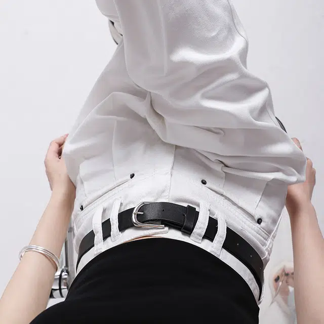 欧迪芬 美式纯色高街显瘦牛仔裤 女款 白色