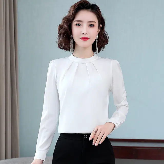 欧迪芬 简约优雅时尚百搭显瘦小众洋气气质长袖衬衫 女款