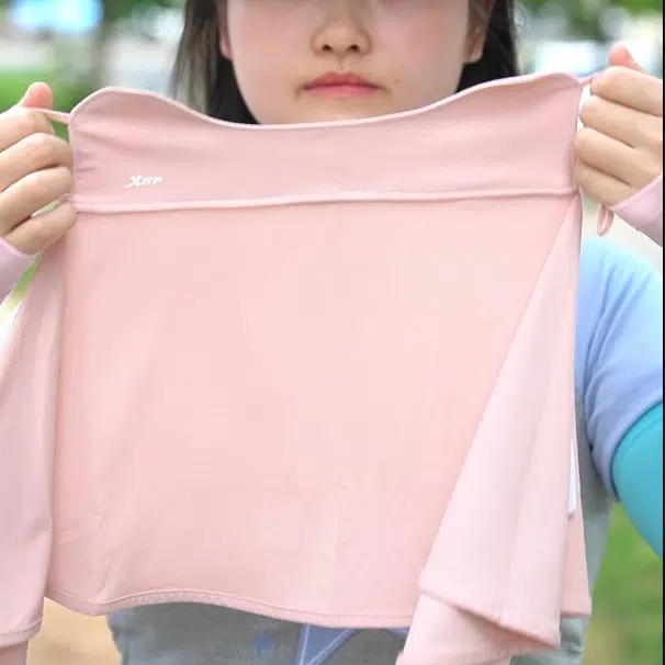 特步 防紫外线加大薄款护颈全脸遮阳 冰丝凉感轻薄透气防晒面罩 男女同款情侣款 护眼角骑车口罩