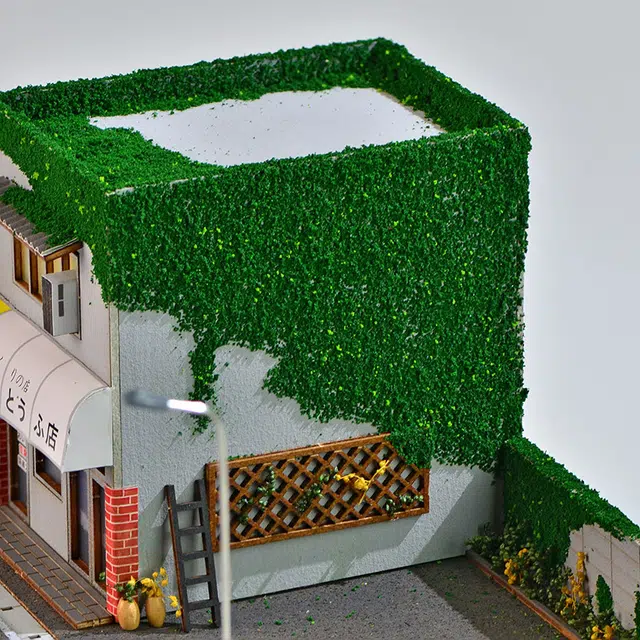礼莎 微缩街景日式豆腐店 拼装模型