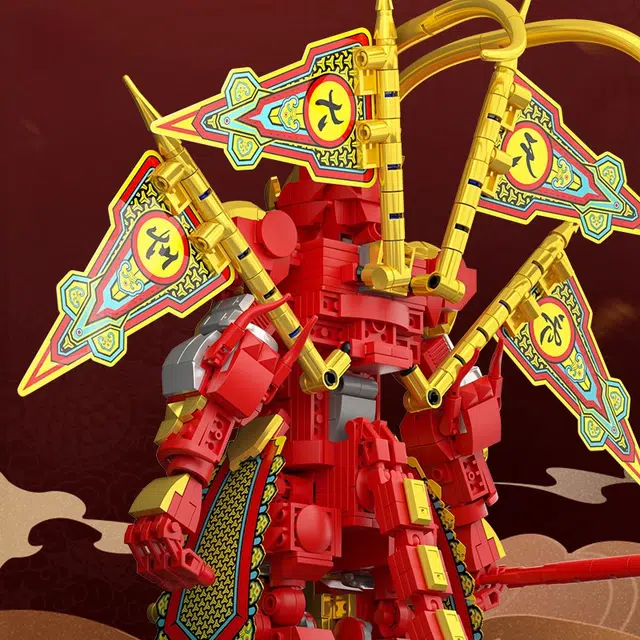 礼莎 悟空机甲齐天大圣益智 小颗粒积木 拼装模型
