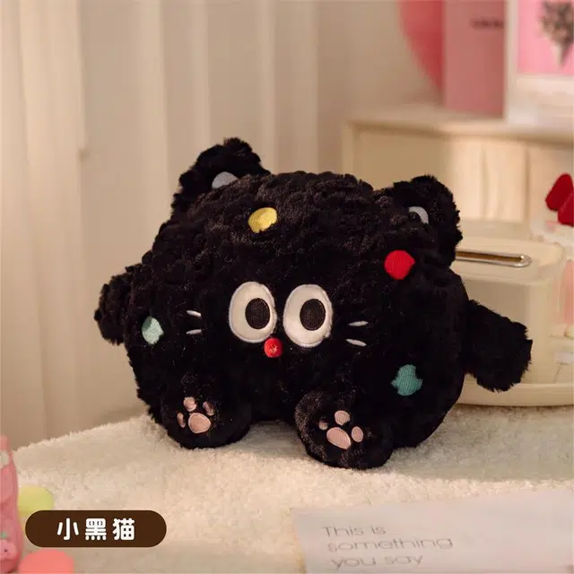 礼莎 萌趣猫咪小狗手捂暖腹可爱暖水袋 可拆洗 玩偶周边