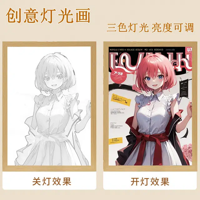 礼莎 五等分的花嫁灯光画小夜灯 动漫周边