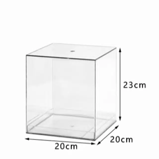 礼莎 亚克力透明方形花盒鲜花搪胶毛绒玩偶包装盒 手办模型场景道具娃屋