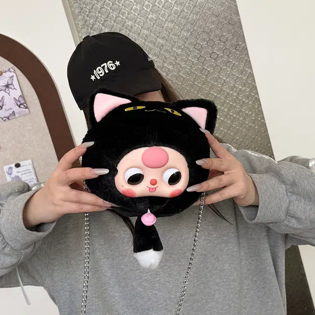 礼莎 卡通毛绒招财猫系列 可爱表情 玩偶周边