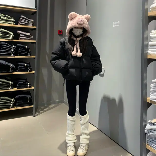 礼莎 小羊耳朵帽子 甜美可爱毛绒帽 保暖 玩偶周边