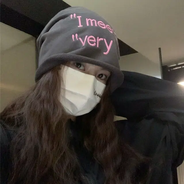 浪莎 美式甜酷大头围显脸小包头帽子单品街拍堆堆帽薄款潮人嘻哈字母套头冷帽空调帽 棉 绒线帽 男女同款情侣款