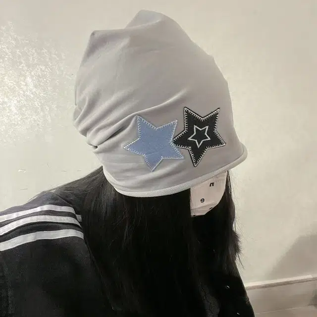 浪莎 五角星贴布堆堆帽子卷边棉质包头帽街头休闲显脸小 棉 绒线帽 男女同款情侣款