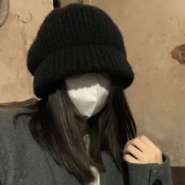 【日常百搭】 浪莎 秋冬加厚保暖一帽三戴毛线帽大头围显脸小冷帽百搭防风文艺针织帽 男女同款情侣款 涤纶 绒线帽 男女同款情侣款