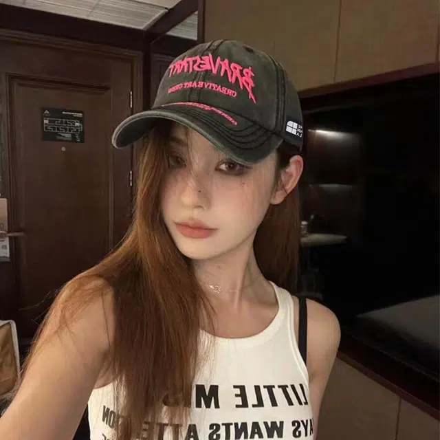 浪莎 做旧街头复古风时尚潮流小众设计显脸 棉 鸭舌帽 男女同款情侣款
