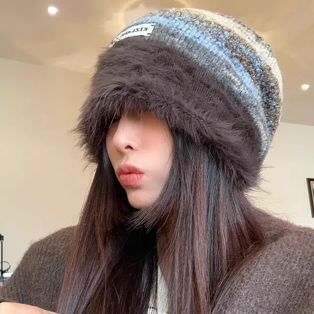 浪莎 冬季大头围堆堆帽子显脸小保暖包头针织潮酷冷帽 涤纶 绒线帽 男女同款情侣款