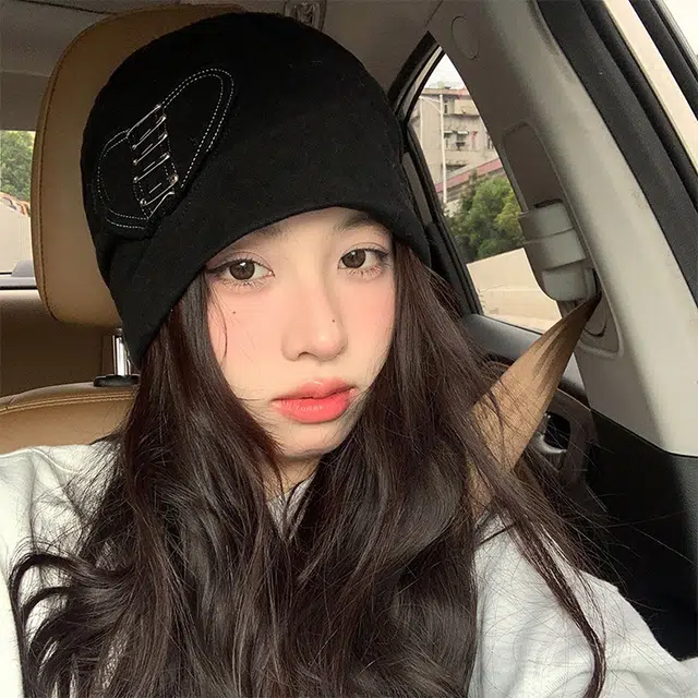 浪莎 美式复古别针爱心街头嘻哈风 棉 绒线帽 男女同款情侣款