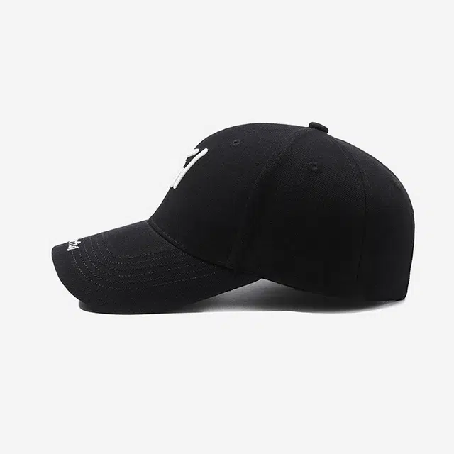 浪莎 简约纯色刺绣字母百搭出街时尚潮流 棉 鸭舌帽 男女同款情侣款