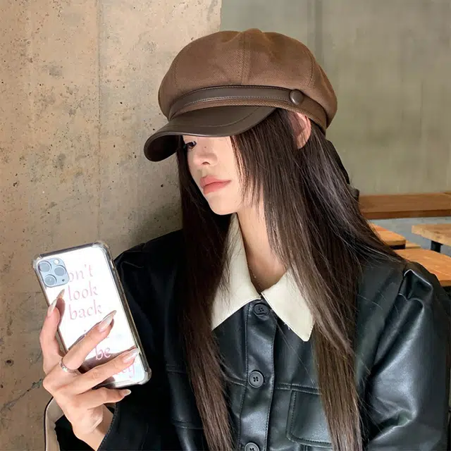 浪莎 美拉德穿搭帽子复古画家显脸小云朵八角帽学生 涤纶 贝雷帽 女款