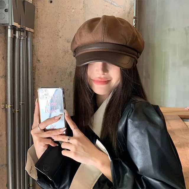 浪莎 美拉德穿搭帽子复古画家显脸小云朵八角帽学生 涤纶 贝雷帽 女款
