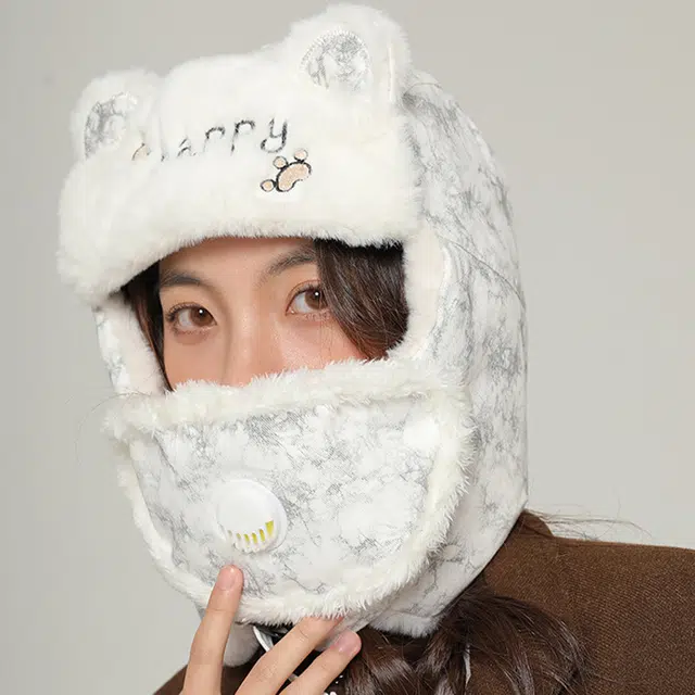 浪莎 冬季骑车电动车保暖神器防寒挡风帽棉男女情侣款户外防风套头护脸雷锋帽 涤纶 雷锋帽 男女同款情侣款