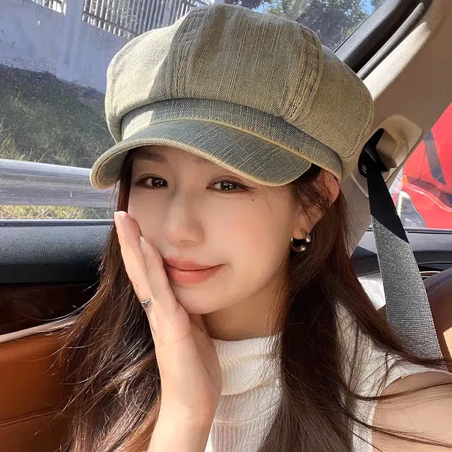 浪莎 北欧复古水洗牛仔做旧大头围显脸小 棉 贝雷帽 男女同款情侣款