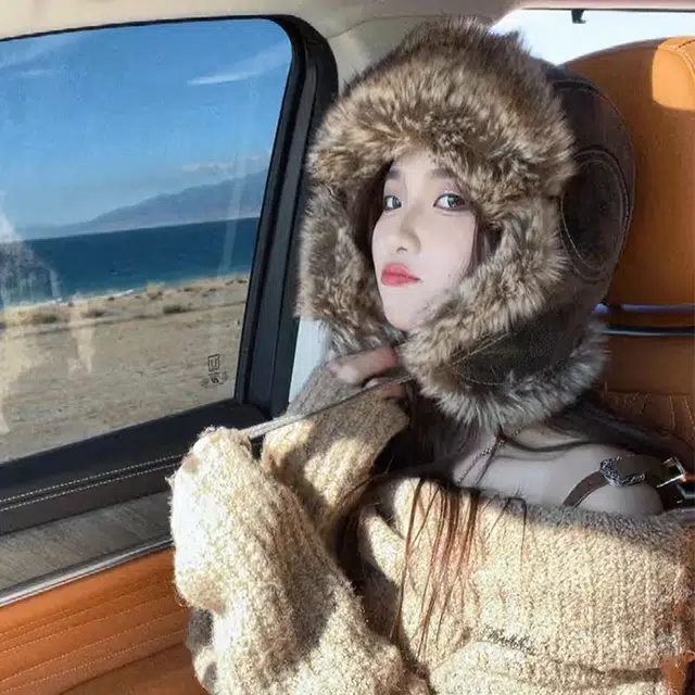 浪莎 川西进藏氛围感复古做旧皮质雷锋帽男女情侣款冬季加厚防寒护耳帽户外保暖骑车帽子 涤纶 雷锋帽 男女同款情侣款