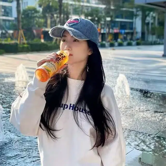 浪莎 春夏季爱心水洗做旧牛仔刺绣棒球帽户外出行甜酷辣妹防晒遮阳时尚潮流百搭大头围显脸小 棉 鸭舌帽 男女同款情侣款