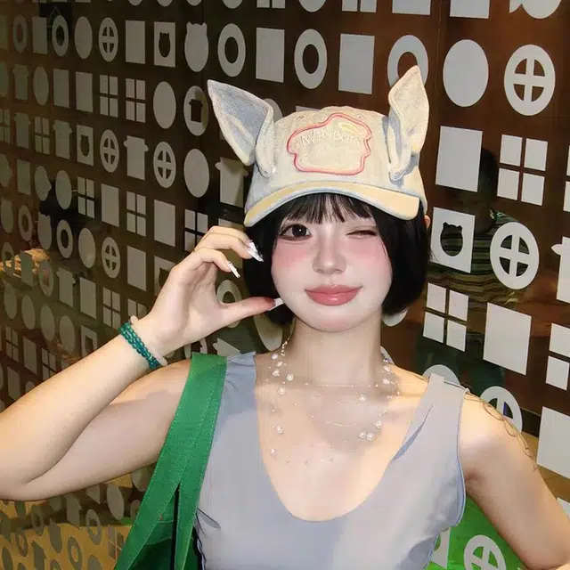 【别碰我耳朵】 浪莎 春夏季可爱牛仔兔亚比风户外出行防晒遮阳时尚潮流百搭大头围显脸小 棉 鸭舌帽 男女同款情侣款