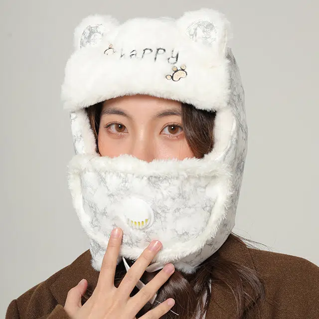 浪莎 冬季骑车电动车保暖神器防寒挡风帽棉男女情侣款户外防风套头护脸雷锋帽 涤纶 雷锋帽 男女同款情侣款