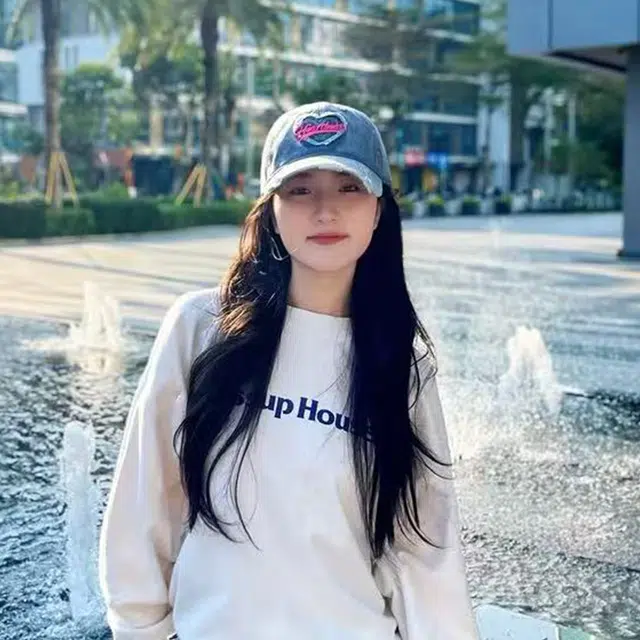 浪莎 春夏季爱心水洗做旧牛仔刺绣棒球帽户外出行甜酷辣妹防晒遮阳时尚潮流百搭大头围显脸小 棉 鸭舌帽 男女同款情侣款