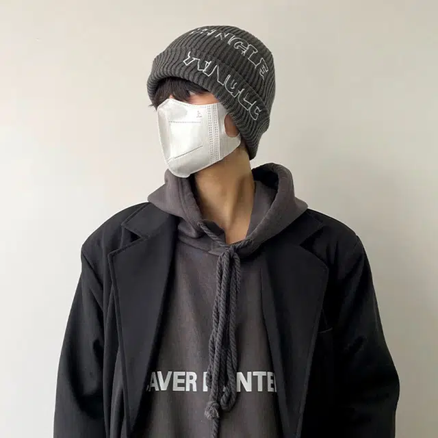 浪莎 学院风大头围潮酷字母刺绣针织绒线帽男女情侣款冬季百搭显脸小保暖毛线帽 涤纶 绒线帽 男女同款情侣款