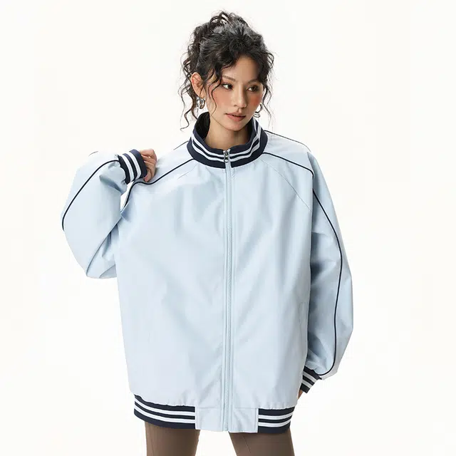 华夏儿女 美式复古潮流百搭运动风棒球服外套夹克 男女同款