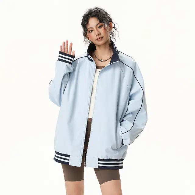 华夏儿女 美式复古潮流百搭运动风棒球服外套夹克 男女同款