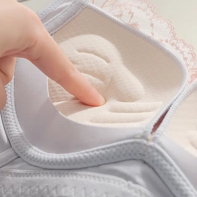 慕梵度 蕾丝杯面舒适性感柔软花边内衣女聚拢上托无钢圈上薄下厚防下垂调整型文胸 女款