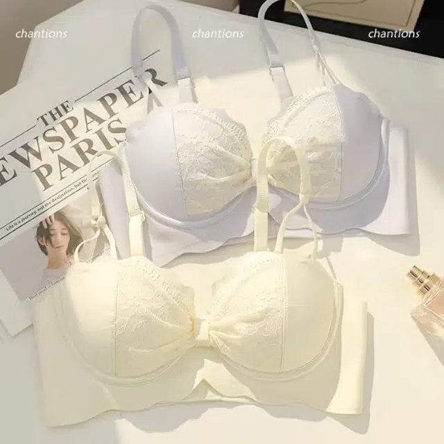 慕梵度 聚拢收副乳防下垂纯欲蕾丝无钢圈上托小胸显大文胸 女款