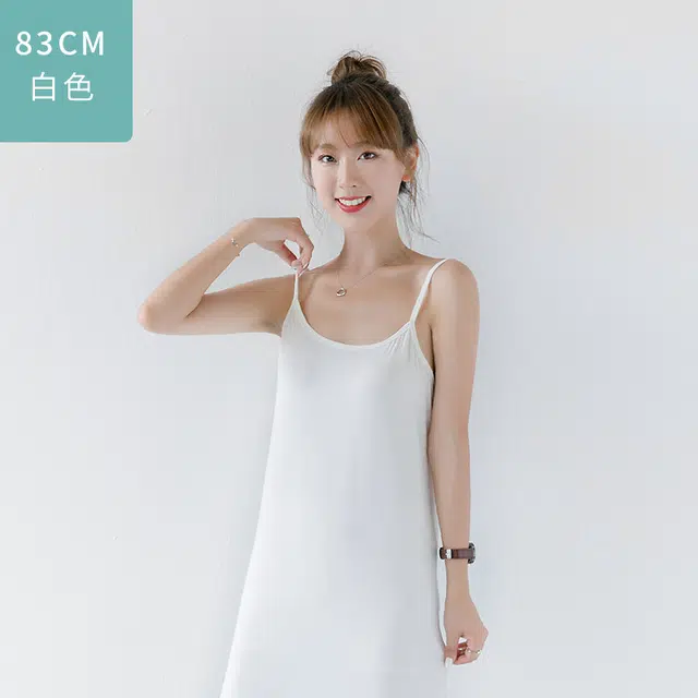 秀黛 春夏季休闲家居服 纯色甜美高级感亲肤柔软透气质感保守修身遮肉无袖圆领性感简约多色可选睡裙 女款