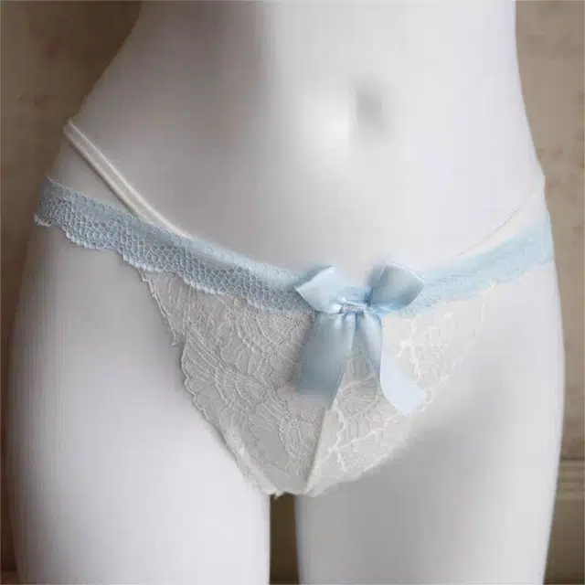 秀黛 蝴蝶结交叉美臀绑带舒适低腰纯欲性感蕾丝绳子丁字裤 女款