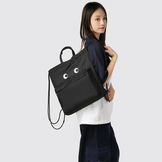 Lanyue Nylon Backpack Black