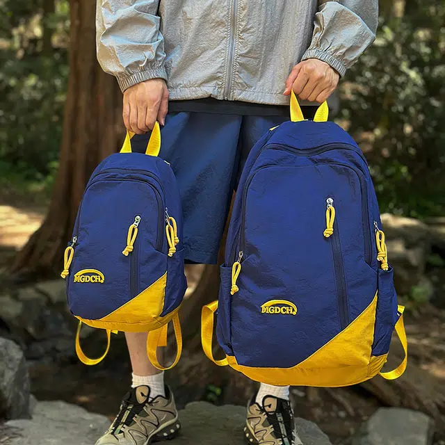 揽月 复古撞色轻便简约百搭 尼龙 双肩包 男女同款情侣款 多色