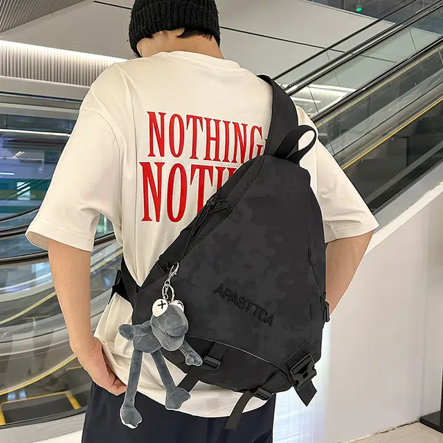 揽月 潮酷街头时尚百搭 牛津布 斜挎包 男女同款情侣款 多色