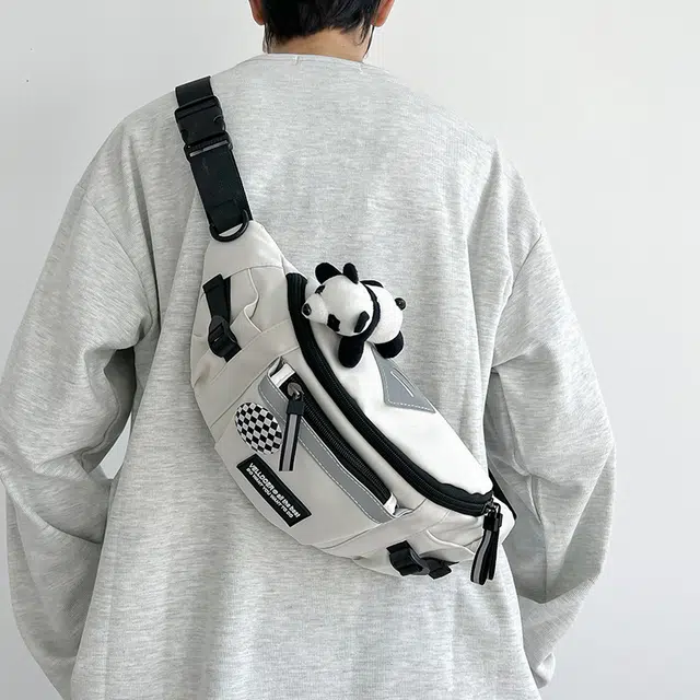 揽月 简约休闲慵懒风日系时尚百搭 牛津布 胸包 常规 男女同款情侣款 多色