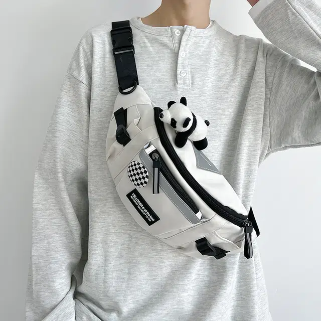 揽月 简约休闲慵懒风日系时尚百搭 牛津布 胸包 常规 男女同款情侣款 多色