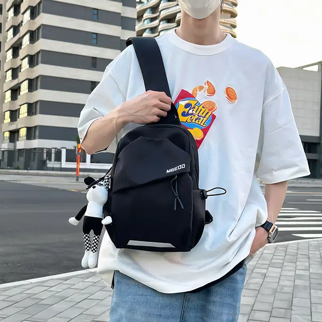 揽月 潮流简约时尚 尼龙 胸包 男女同款情侣款 多色