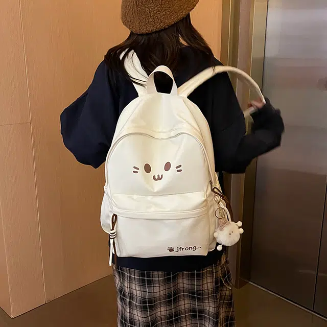 揽月 日系可爱高颜值时尚百搭 尼龙 双肩包 女款 多色