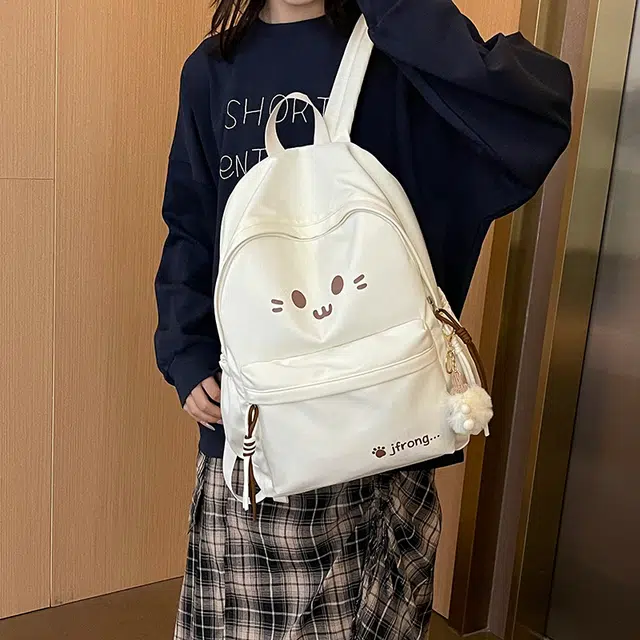 揽月 日系可爱高颜值时尚百搭 尼龙 双肩包 女款 多色