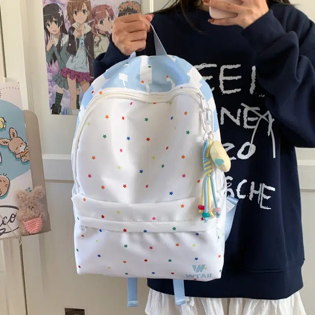 揽月 满天星氛围感百搭小众 尼龙 双肩包 男女同款情侣款 多色