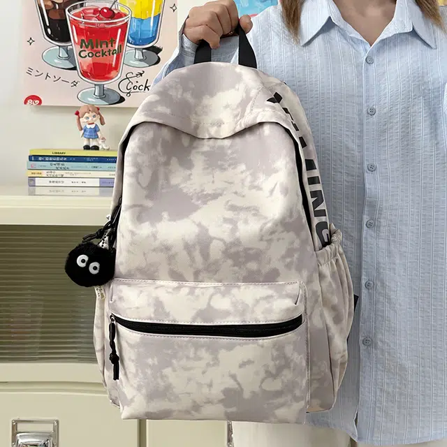 揽月 美式渐变复古简约个性百搭 尼龙 双肩包 常规 男女同款情侣款 多色