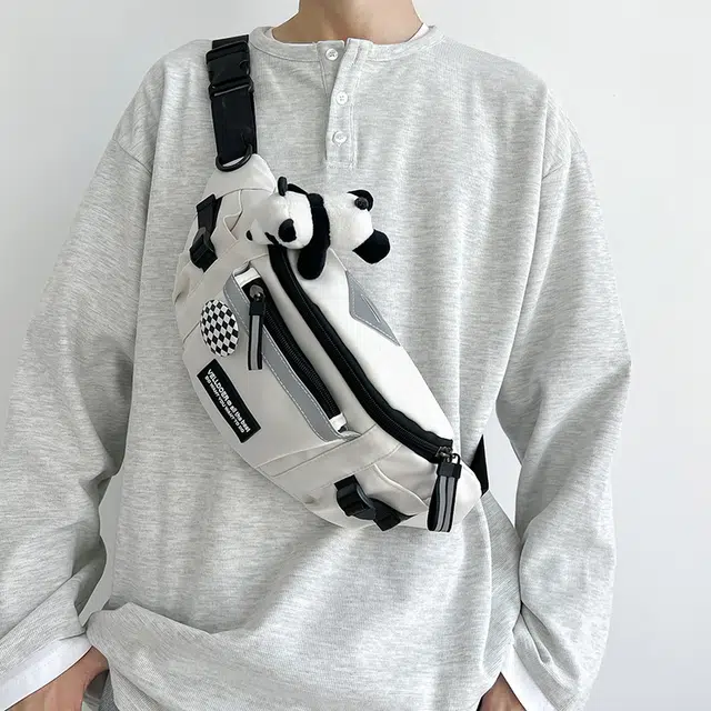 揽月 简约休闲慵懒风日系时尚百搭 牛津布 胸包 常规 男女同款情侣款 多色