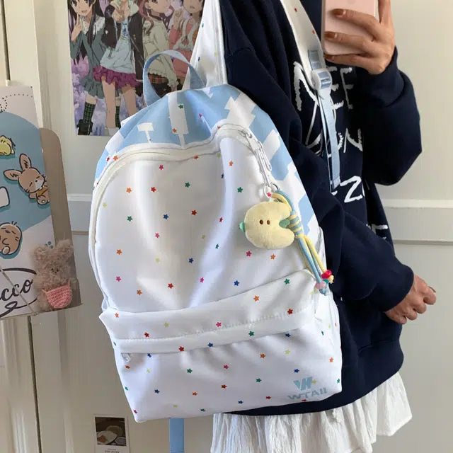 揽月 满天星氛围感百搭小众 尼龙 双肩包 男女同款情侣款 多色