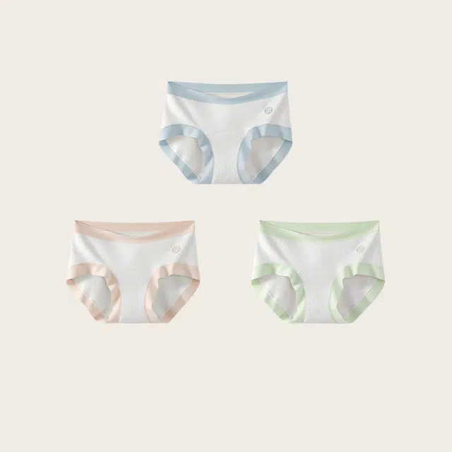 雅鹿 加长裆女士无痕透气棉质裆中腰少女三角秋冬内裤 女款 组合装