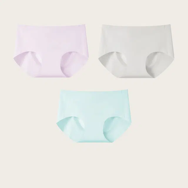 雅鹿 纯色透气中腰三角舒适内裤 女款 组合装